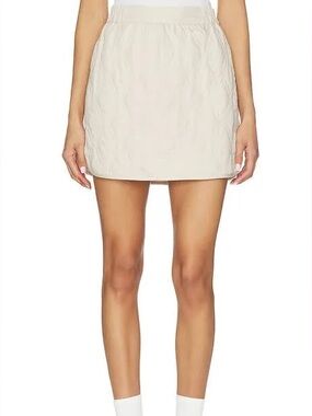 NWOT Varley Florin Quilted Cream Skirt - extra small- athletic skirt